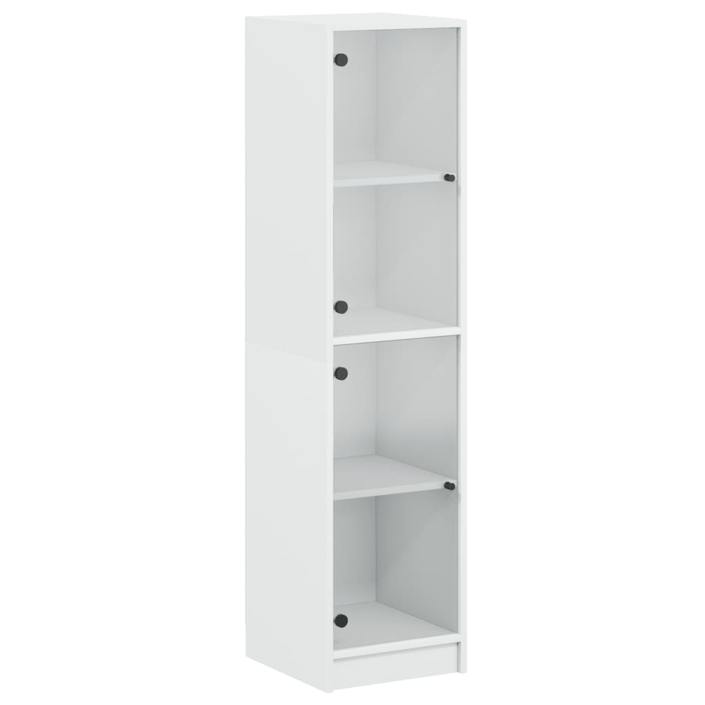 vidaXL Ντουλάπι Λευκό 35 x 37 x 142 εκ. με Γυάλινες Πόρτες