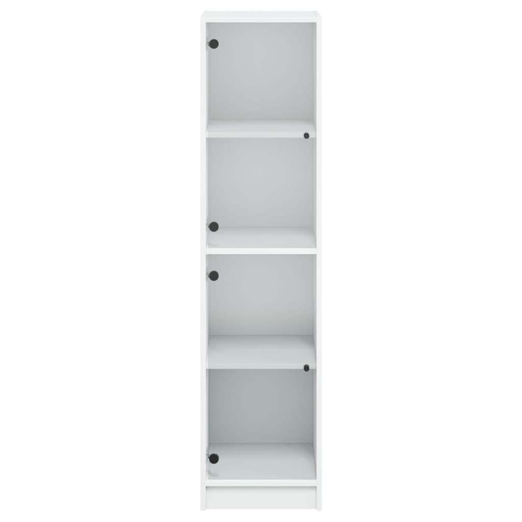vidaXL Ντουλάπι Λευκό 35 x 37 x 142 εκ. με Γυάλινες Πόρτες