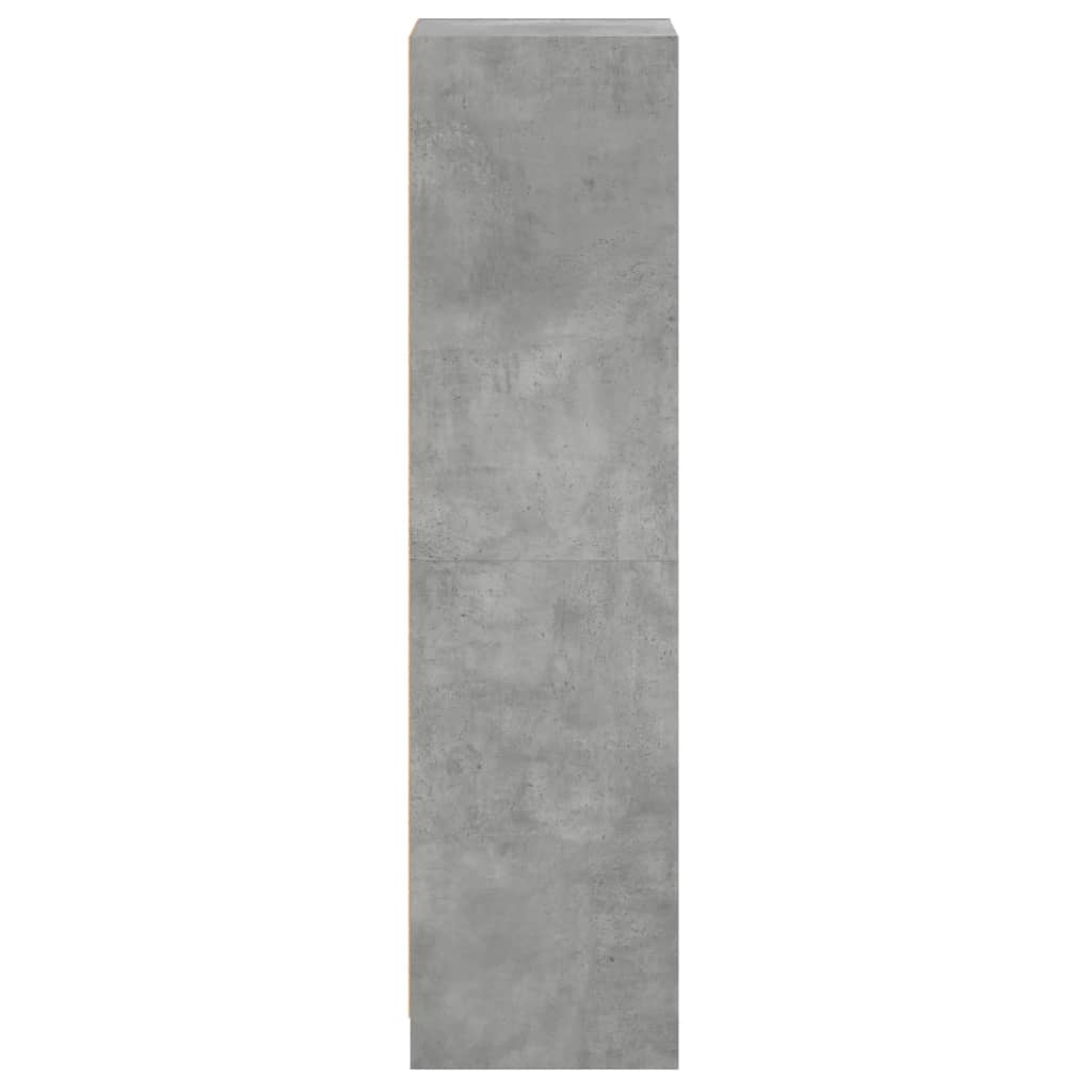 vidaXL Ντουλάπι Γκρι Σκυροδέματος 35x37x142 εκ. με Γυάλινες Πόρτες