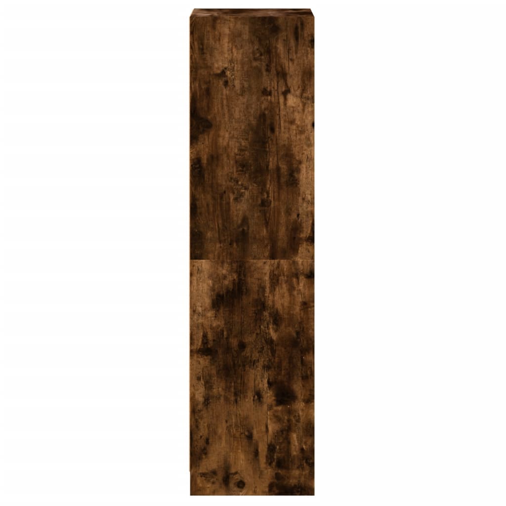 vidaXL Ντουλάπι Καπνιστή Δρυς 35x37x142 εκ. με Γυάλινη Πόρτα