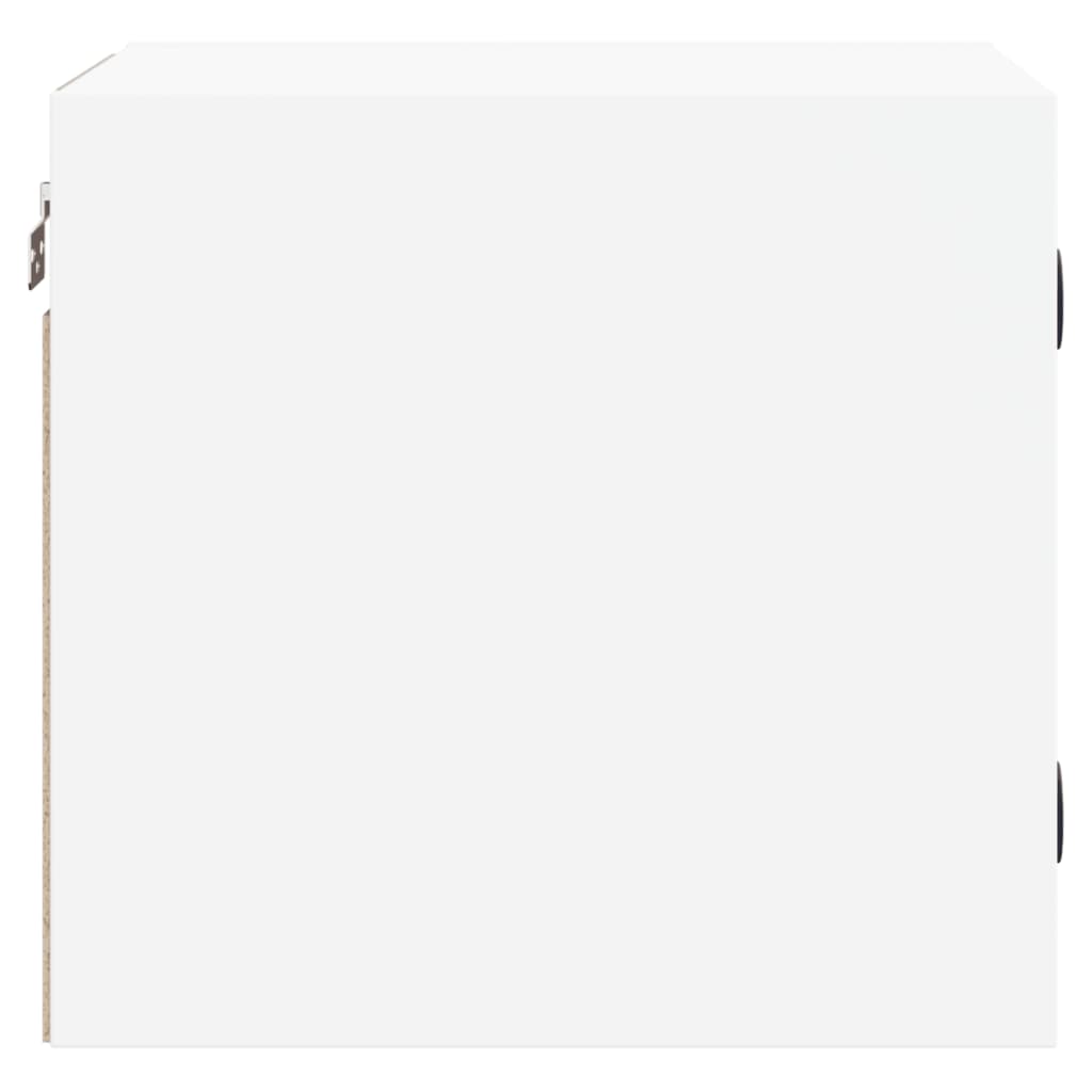 vidaXL Κομοδίνο Λευκό 35x37x35 εκ. με Γυάλινη Πόρτα