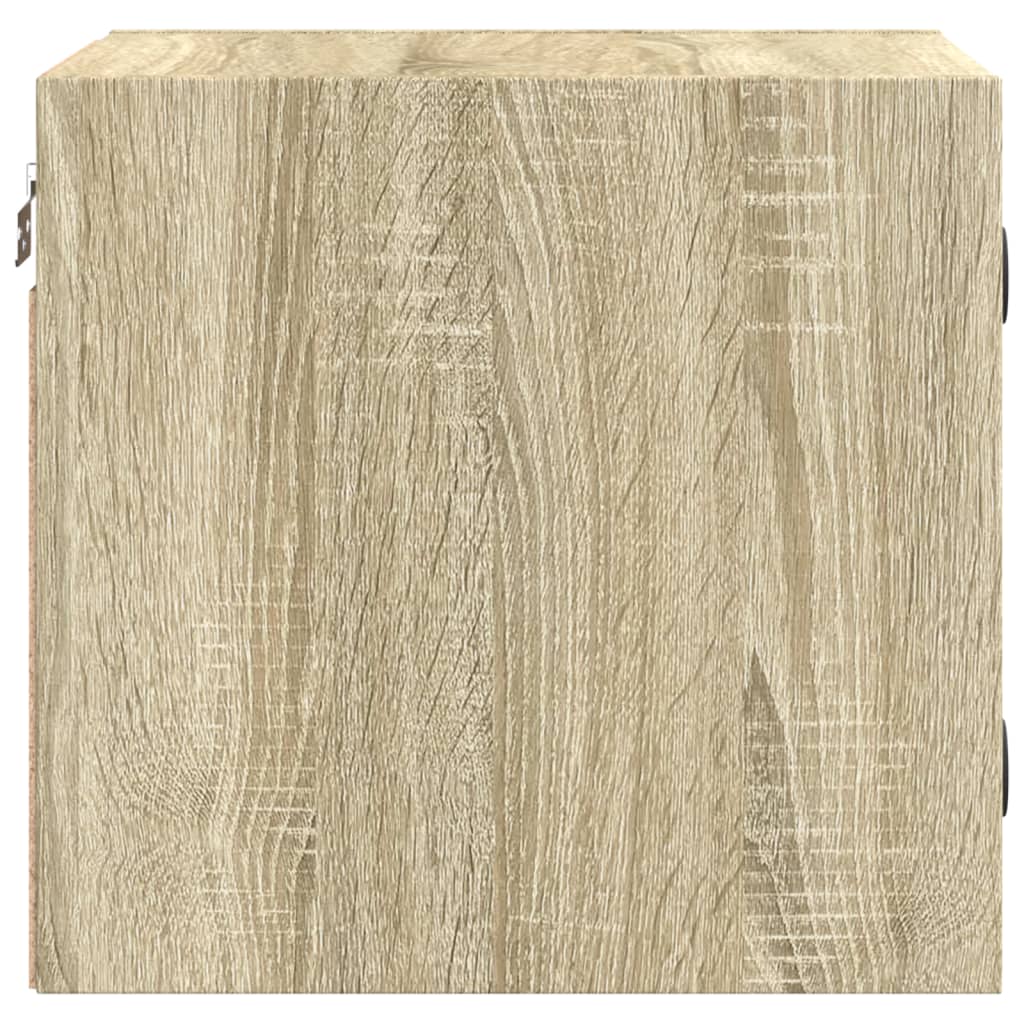 vidaXL Κομοδίνα 2 τεμ. Sonoma Δρυς 35x37x35 εκ. με Γυάλινες Πόρτες