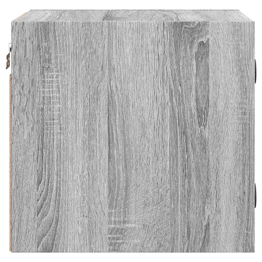 vidaXL Κομοδίνα 2 τεμ. Γκρι Sonoma 35x37x35 εκ. με Γυάλινες Πόρτες