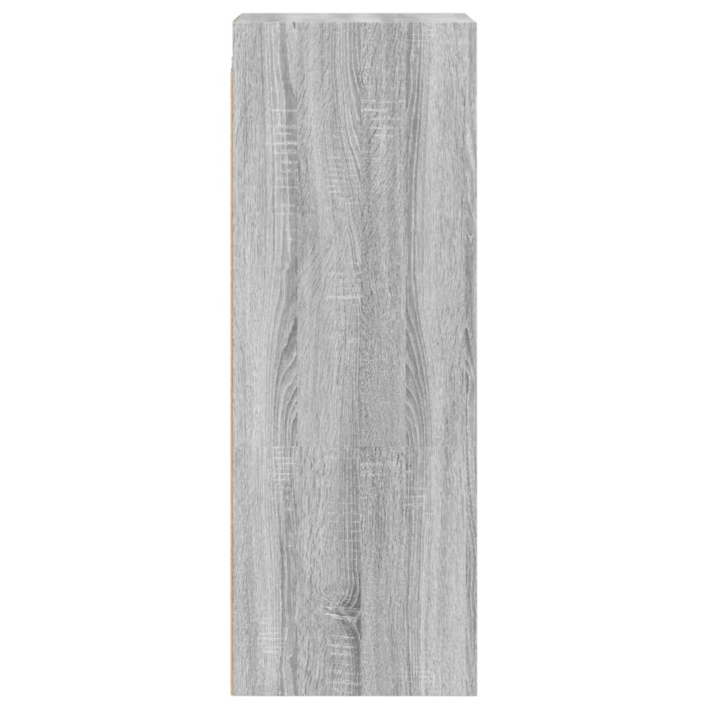 vidaXL Ντουλάπι Τοίχου Sonoma Γκρι 35x37x100 εκ. με Γυάλινες Πόρτες
