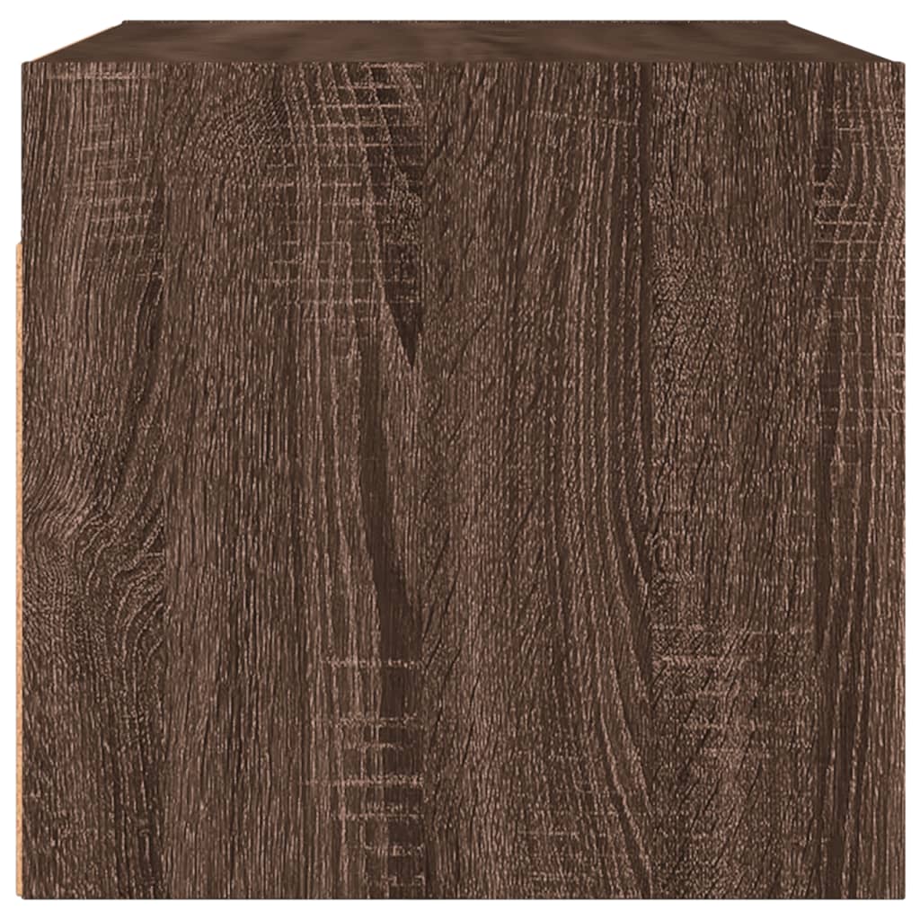 vidaXL Κομοδίνα 2 τεμ. Καφέ Δρυς 68,5x37x35 εκ. με Γυάλινες Πόρτες