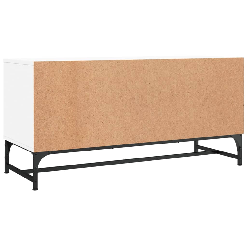 vidaXL Έπιπλο Τηλεόρασης Λευκό 102x37x50 εκ. με Γυάλινες Πόρτες