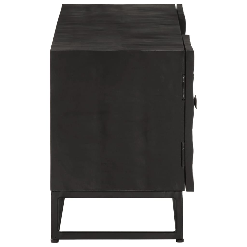 vidaXL Έπιπλο Τηλεόρασης Μαύρο 110x30x40εκ.Μασίφ Ξύλο Μάνγκο & Σίδηρος