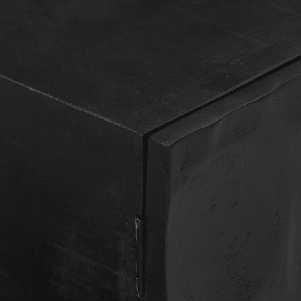 vidaXL Έπιπλο Τηλεόρασης Μαύρο 110x30x40εκ.Μασίφ Ξύλο Μάνγκο & Σίδηρος