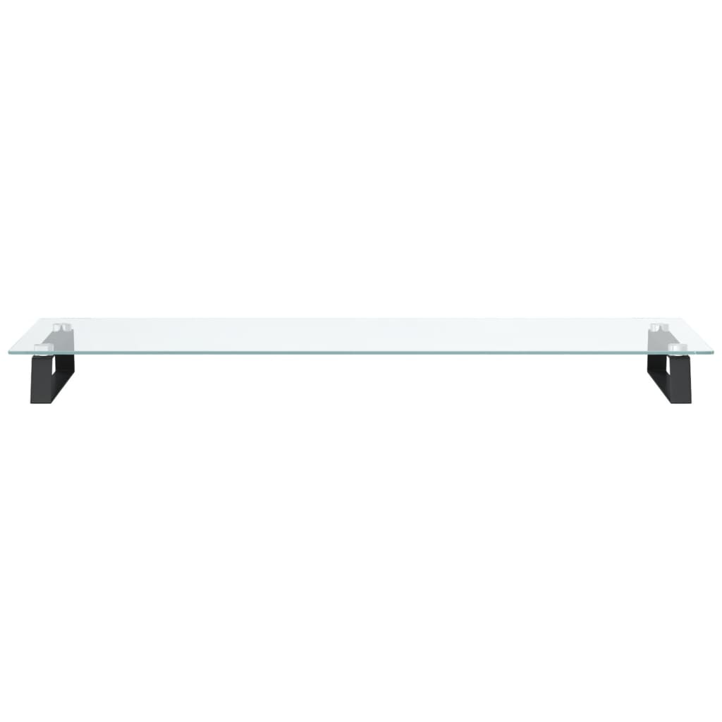 vidaXL Βάση Οθόνης Μαύρη 100x35x8 εκ. από Ψημένο Γυαλί και Μέταλλο