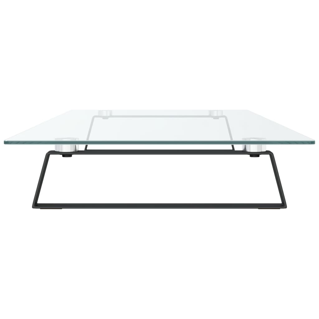vidaXL Βάση Οθόνης Μαύρη 100x35x8 εκ. από Ψημένο Γυαλί και Μέταλλο