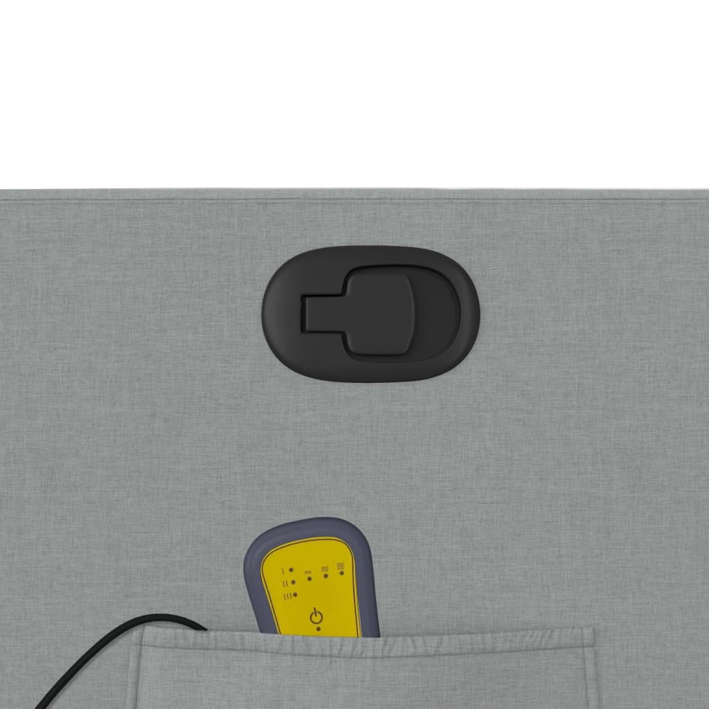 vidaXL Πολυθρόνα Μασάζ με Ανακλινόμενη Πόρτα Ανοιχτό Γκρι Υφασμάτινη