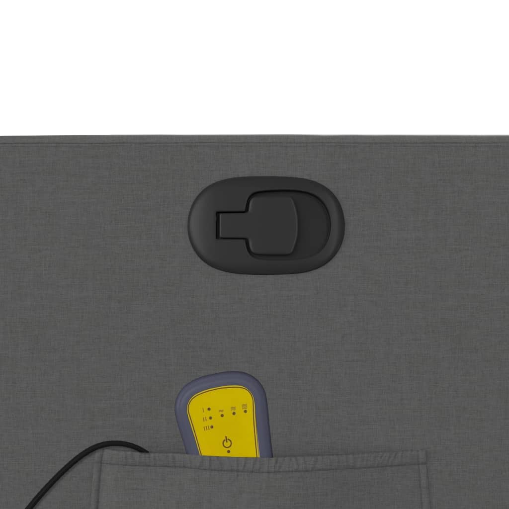 vidaXL Πολυθρόνα Μασάζ με Ανακλινόμενη Πόρτα Σκούρο Γκρι Υφασμάτινη