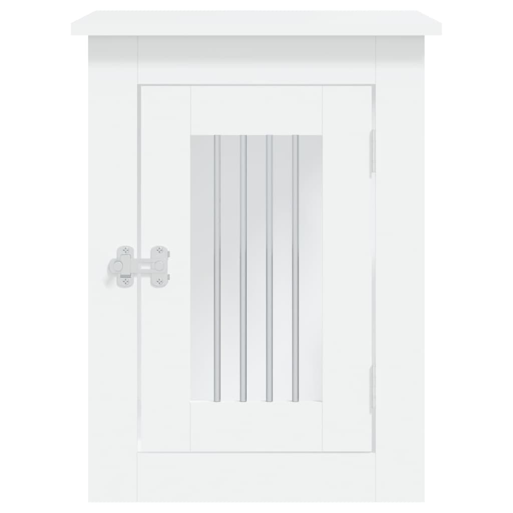 vidaXL Κλουβί Σκύλου Λευκό 45 x 62 x 59 εκ. από Επεξεργασμένο ξύλο