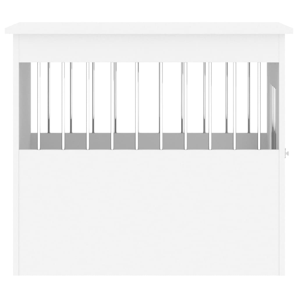 vidaXL Κλουβί Σκύλου Λευκό 55 x 75 x 65 εκ. από Επεξεργασμένο Ξύλο