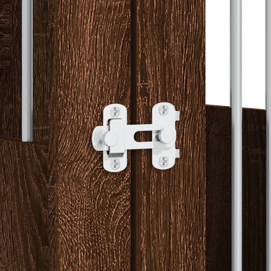 vidaXL Κλουβί Σκύλου Καφέ Δρυς 55 x 75 x 65 εκ. από Επεξεργ. Ξύλο