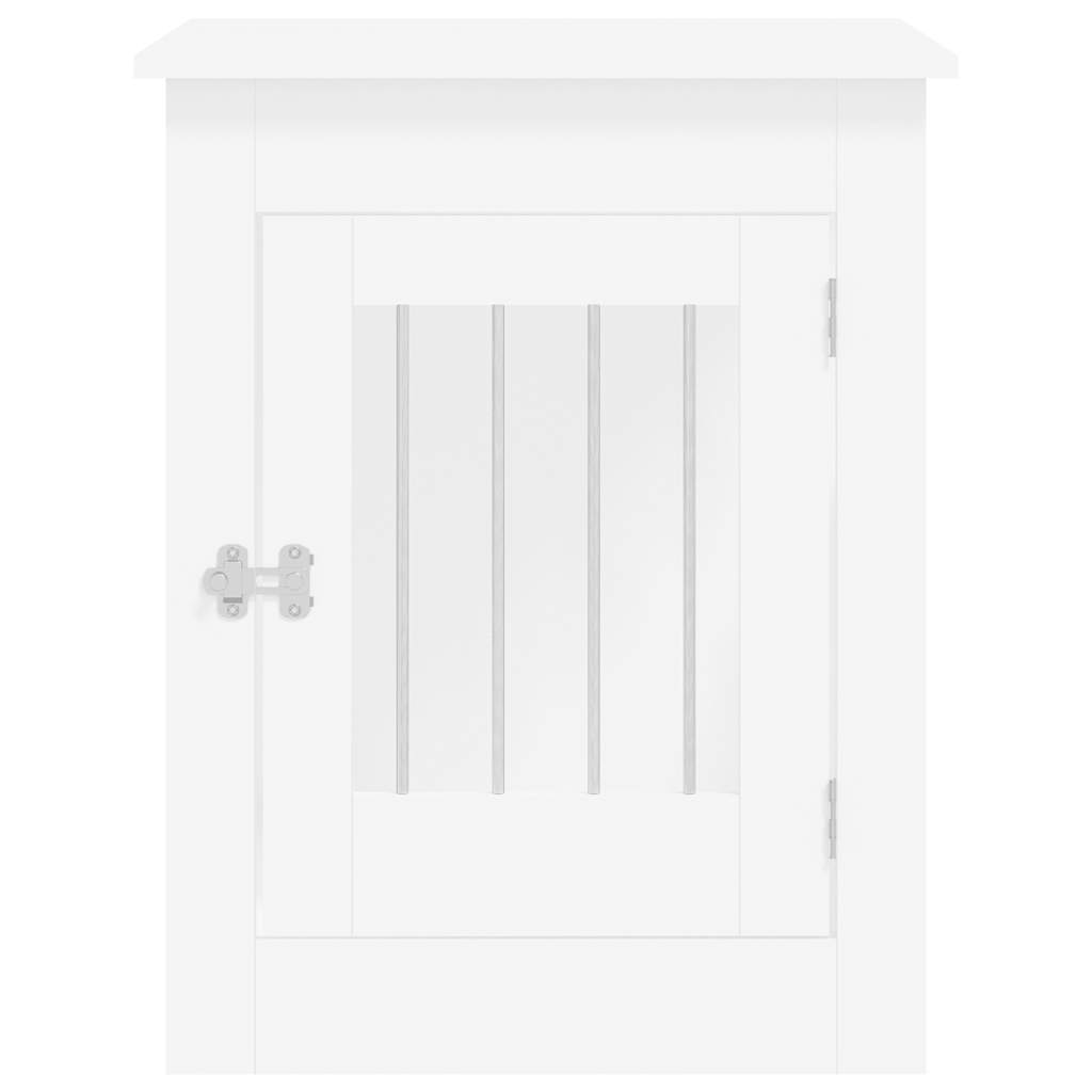 vidaXL Κλουβί Σκύλου Λευκό 55 x 80 x 68 εκ. από Επεξεργασμένο Ξύλο