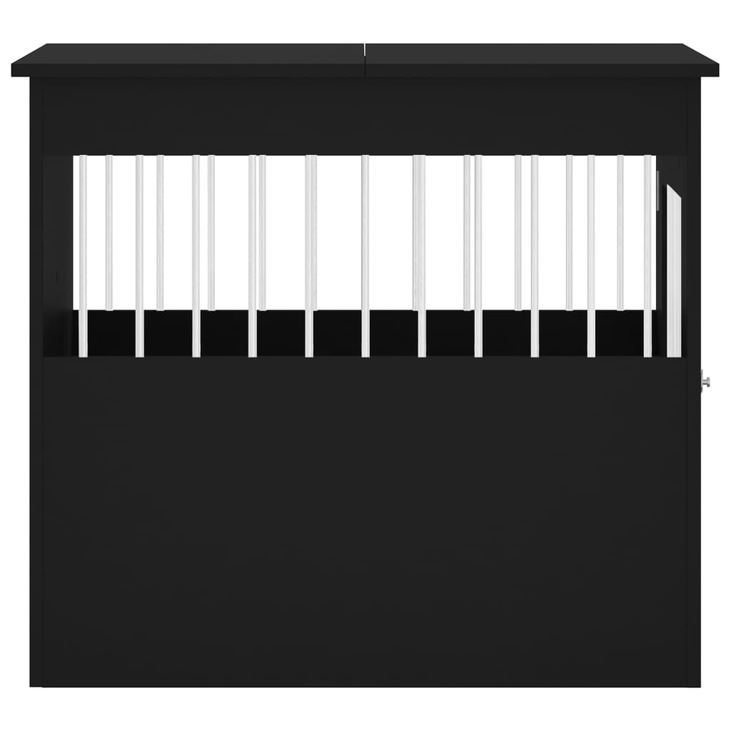 vidaXL Κλουβί Σκύλου Μαύρο 64,5 x 80 x 71 εκ. από Επεξεργασμένο ξύλο