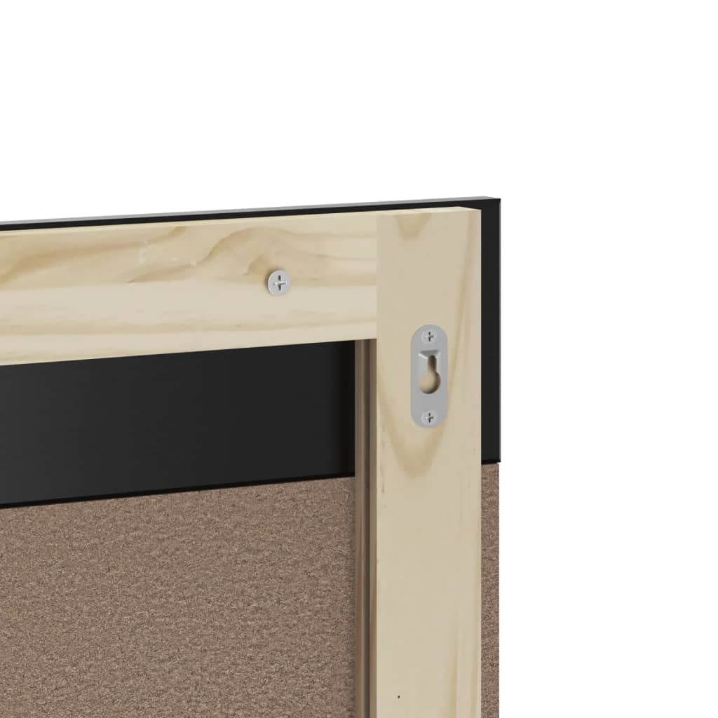 vidaXL Σετ Έπιπλα Μπάνιου 4 Τεμαχίων BERG Μαύρα από Μασίφ Ξύλο Πεύκου