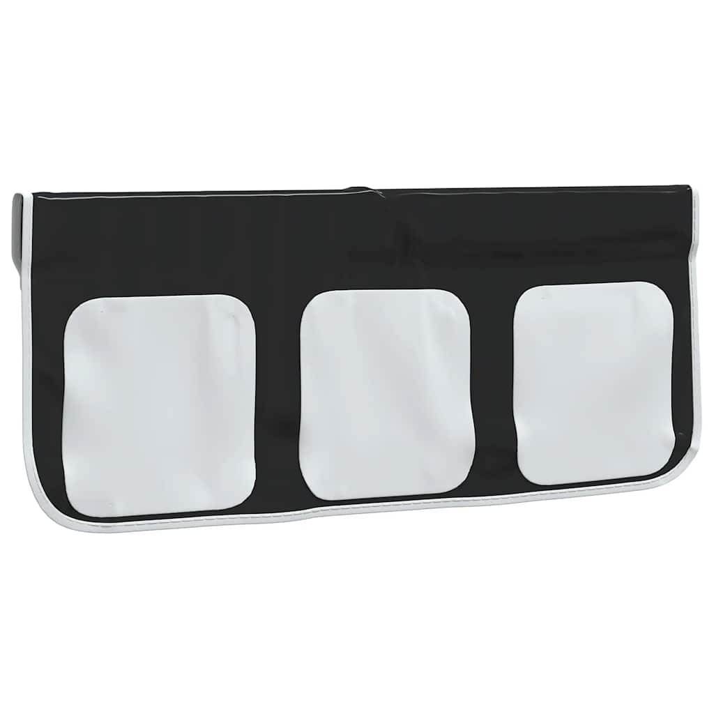 vidaXL Κουρτίνες για Κρεβάτι Κουκέτα Λευκό / Μαύρο από Πολυεστέρα