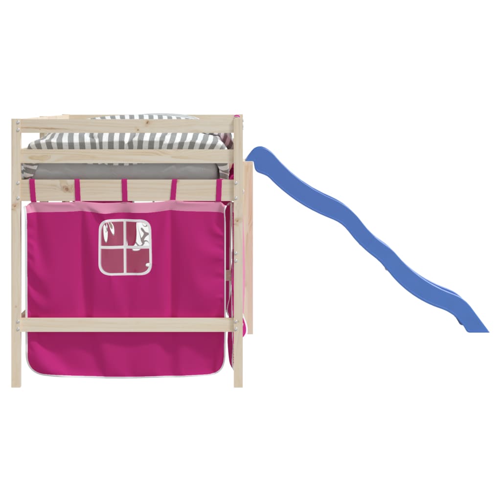 vidaXL Κουρτίνες για Κουκέτα Ροζ από Πολυεστέρα