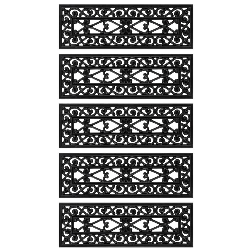 vidaXL Πατάκια Σκάλας 5 τεμ. 25 x 75 εκ. από Καουτσούκ