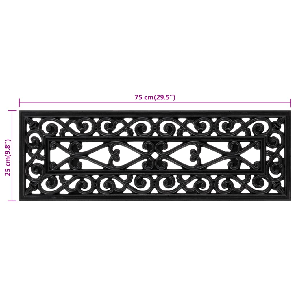 vidaXL Πατάκια Σκάλας 10 τεμ. 25 x 75 εκ. από Καουτσούκ