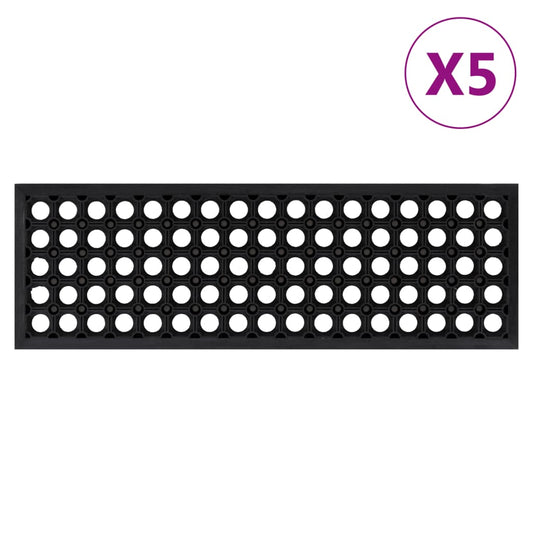 vidaXL Πατάκια Σκάλας 5 τεμ. 25 x 75 εκ. από Καουτσούκ