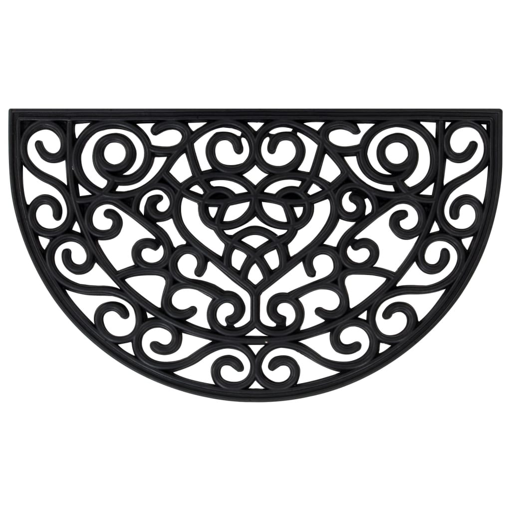 vidaXL Πατάκι Εισόδου Ημικυκλικό 45 x 75 εκ. Καουτσούκ