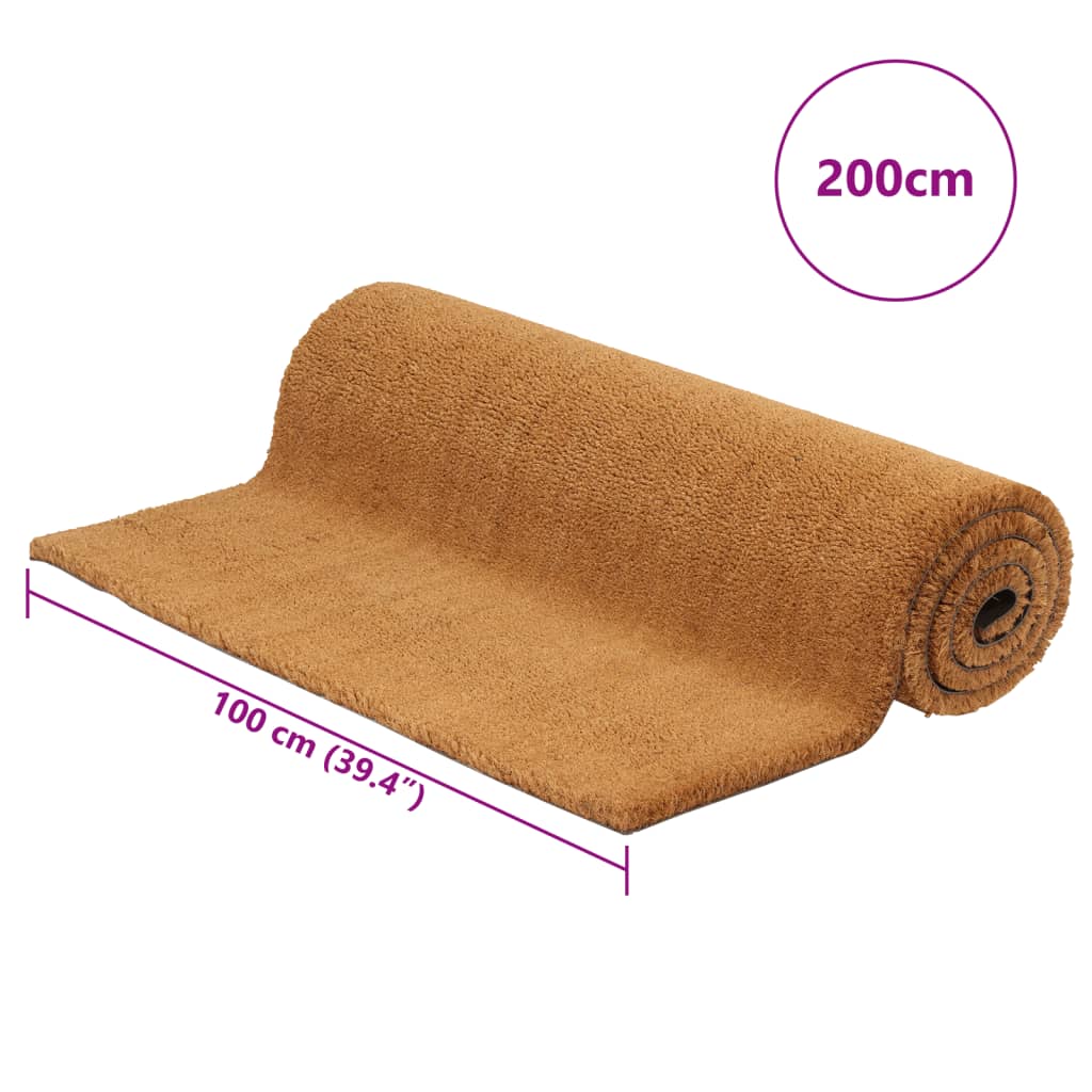 vidaXL Πατάκι Εισόδου Φυσικό 100 x 200 εκ. Θυσανωτός Κοκοφοίνικας