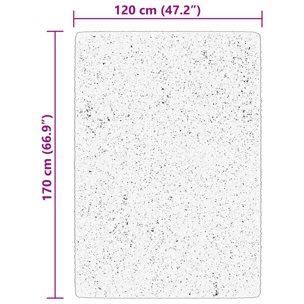 vidaXL Χαλί HUARTE με Κοντό Πέλος Μαλακό/ Πλενόμενο Μπεζ 120 x 170 εκ.