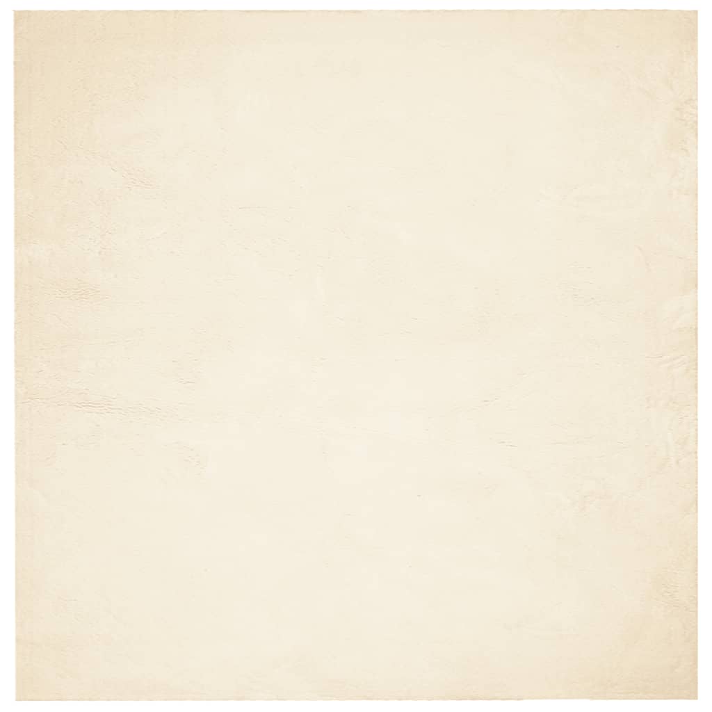 vidaXL Χαλί HUARTE με Κοντό Πέλος Μαλακό/ Πλενόμενο Κρεμ 200x200 εκ.