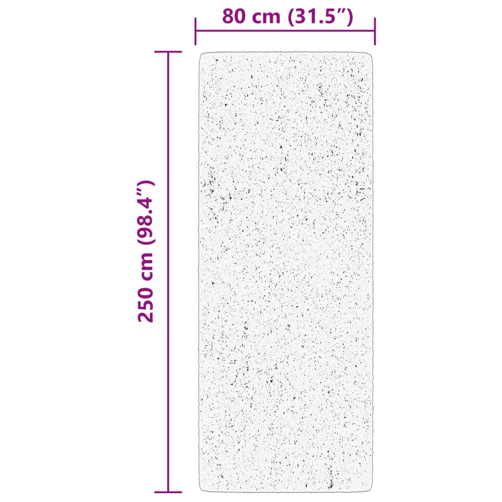 vidaXL Χαλί HUARTE με Κοντό Πέλος Μαλακό/ Πλενόμενο 80x250 εκ.
