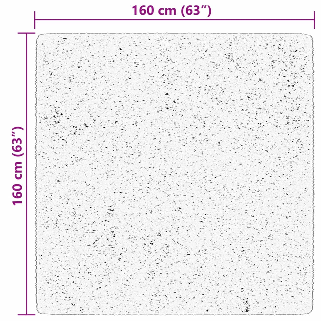 vidaXL Χαλί HUARTE με Κοντό Πέλος Μαλακό/ Πλενόμενο 160x160 εκ.