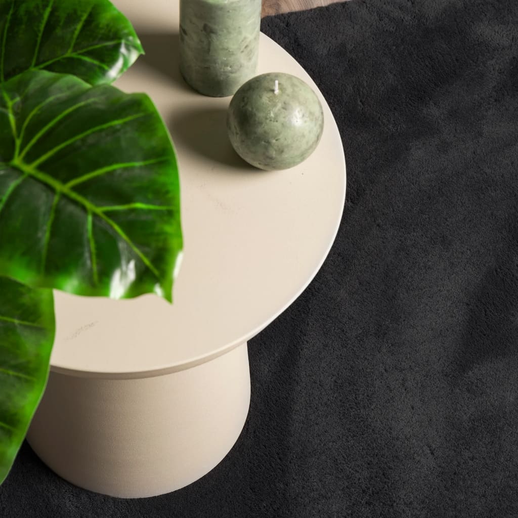 vidaXL Χαλί HUARTE με Κοντό Πέλος Μαλακό/ Πλενόμενο Μαύρο 200x200 εκ.