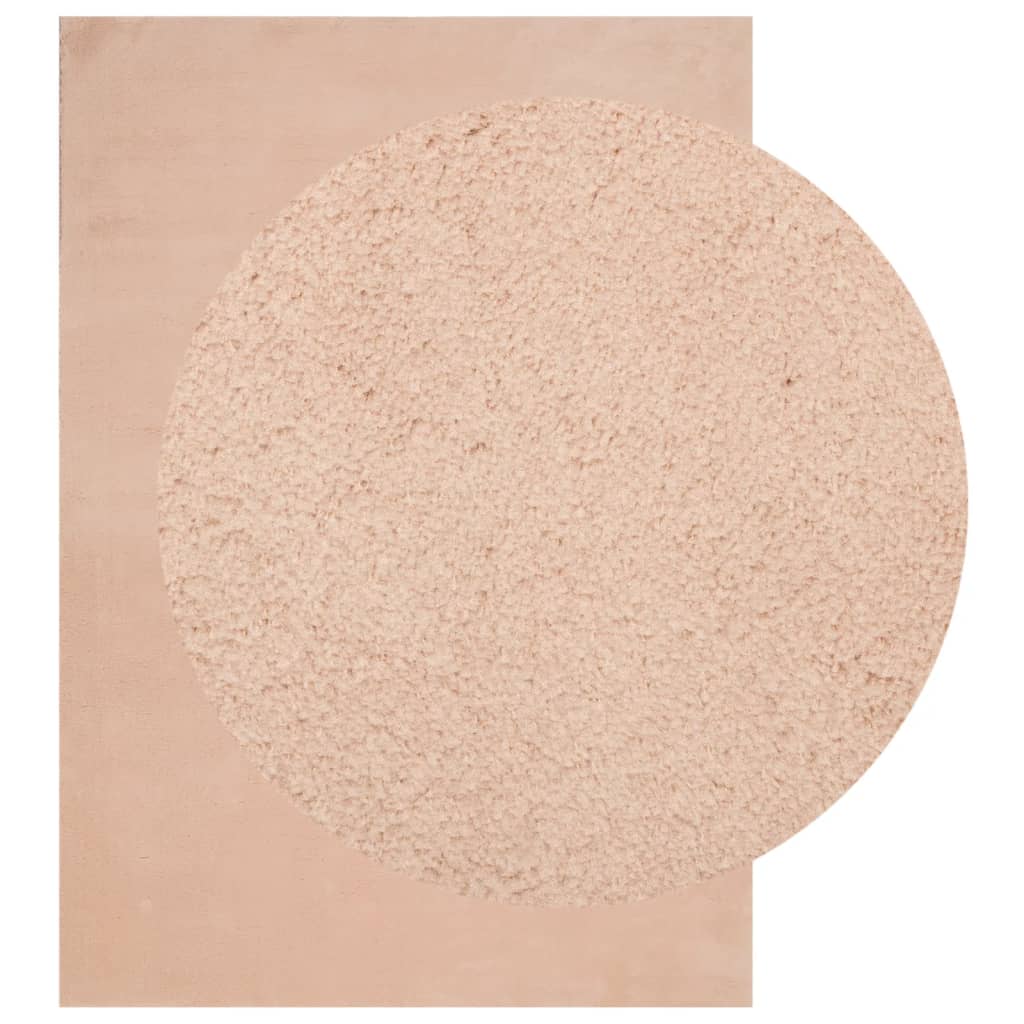 vidaXL Χαλί HUARTE με Κοντό Πέλος Μαλακό/ Πλενόμενο Ροδαλό 160x230 εκ.