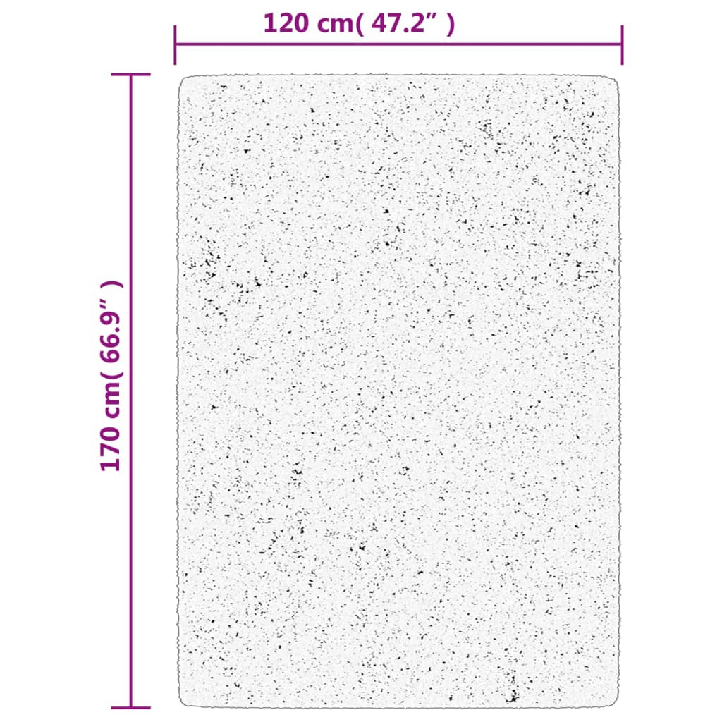 vidaXL Χαλί Shaggy PAMPLONA με Ψηλό Πέλος Μοντέρνο Ανθρακί 120x170 εκ.