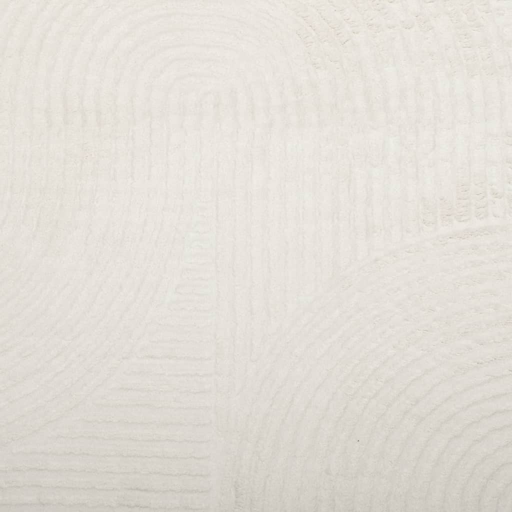 vidaXL Χαλί IZA με Κοντό Πέλος Σκανδιναβική Εμφάνιση Κρεμ Ø 100 εκ.