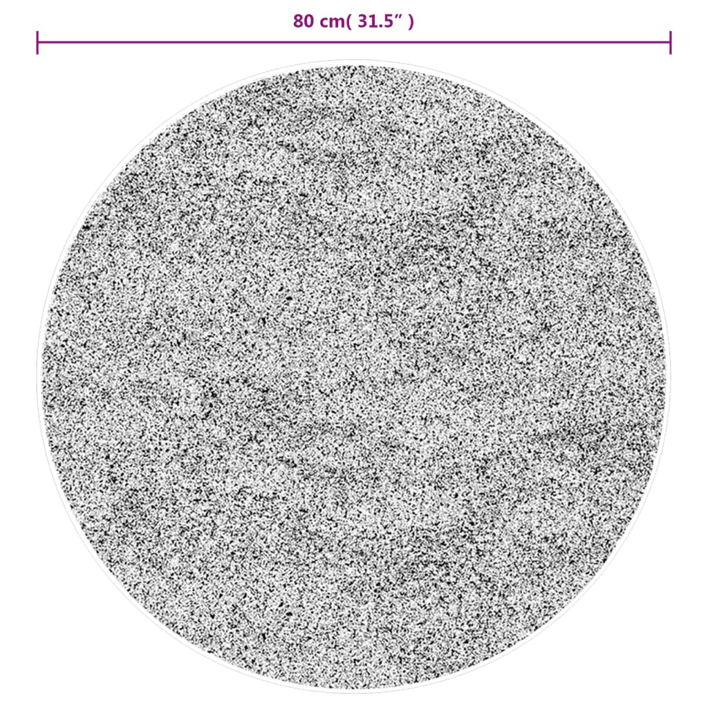 vidaXL Χαλί IZA με Κοντό Πέλος Σκανδιναβική Εμφάνιση Γκρι Ø 80 εκ.