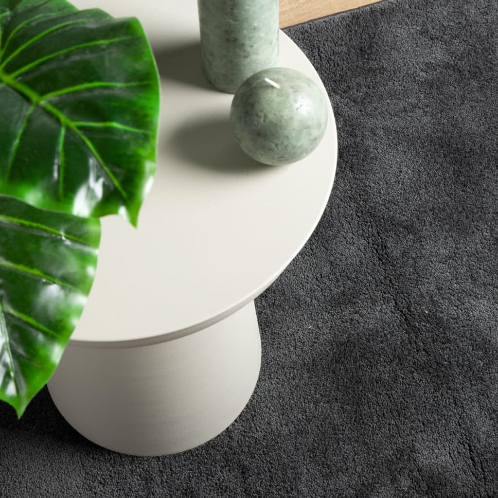 vidaXL Χαλί OVIEDO με Κοντό Πέλος Ανθρακί 240 x 240 εκ.