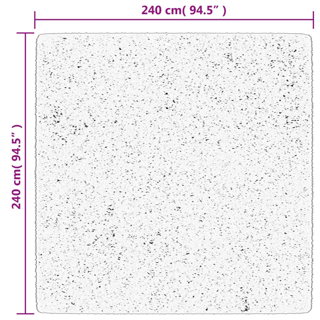 vidaXL Χαλί OVIEDO με Κοντό Πέλος Κρεμ 240 x 240 εκ.