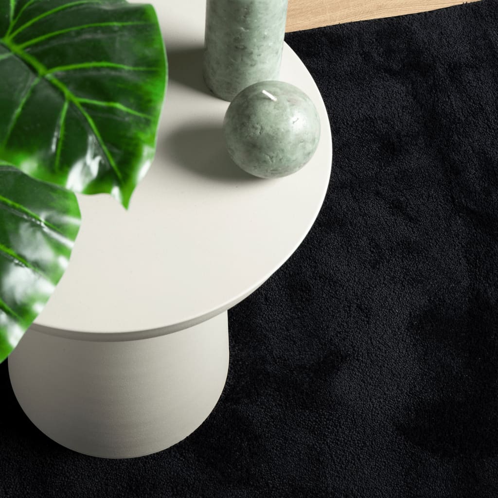 vidaXL Χαλί OVIEDO με Κοντό Πέλος Μαύρο 140 x 200 εκ.