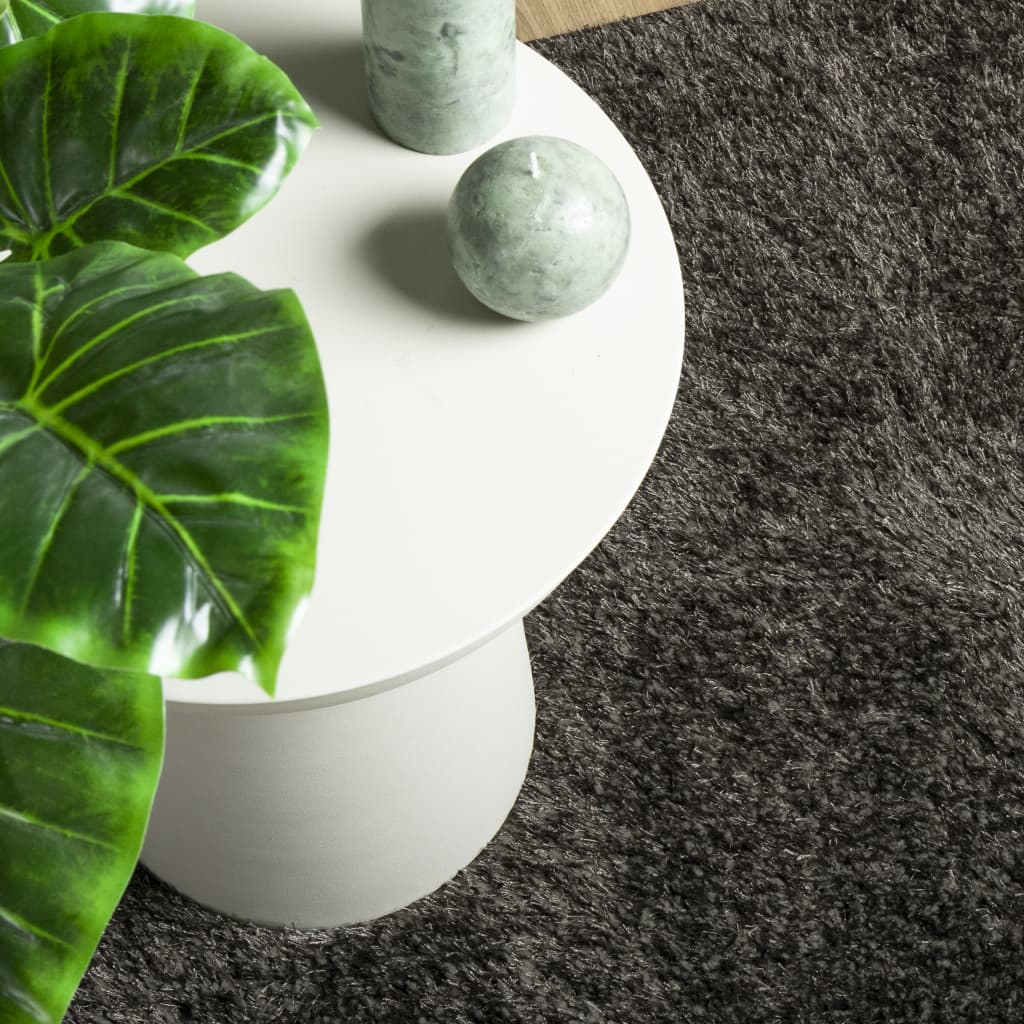 vidaXL Χαλί ISTAN με Ψηλό Πέλος Γυαλιστερό Ανθρακί Εμφάνιση 140x200εκ.