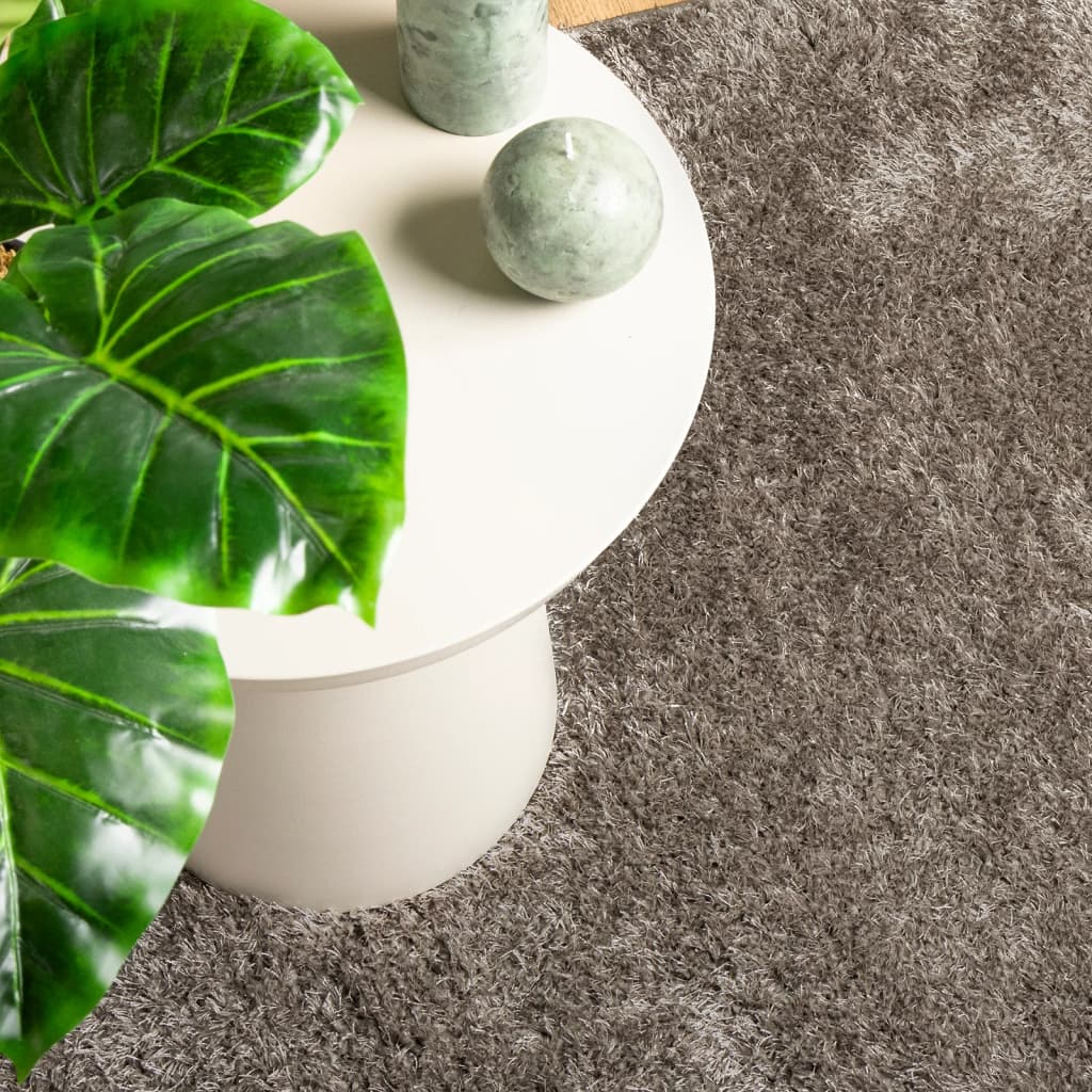 vidaXL Χαλί ISTAN με Ψηλό Πέλος Γυαλιστερή Εμφάνιση Γκρι 120x170εκ.