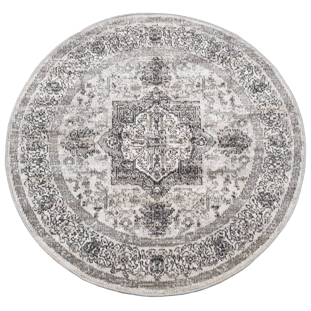 vidaXL Χαλί ARBIZU Vintage Σχέδιο Εσωτ. / Εξωτερ. Χώρου Ø 120 εκ.