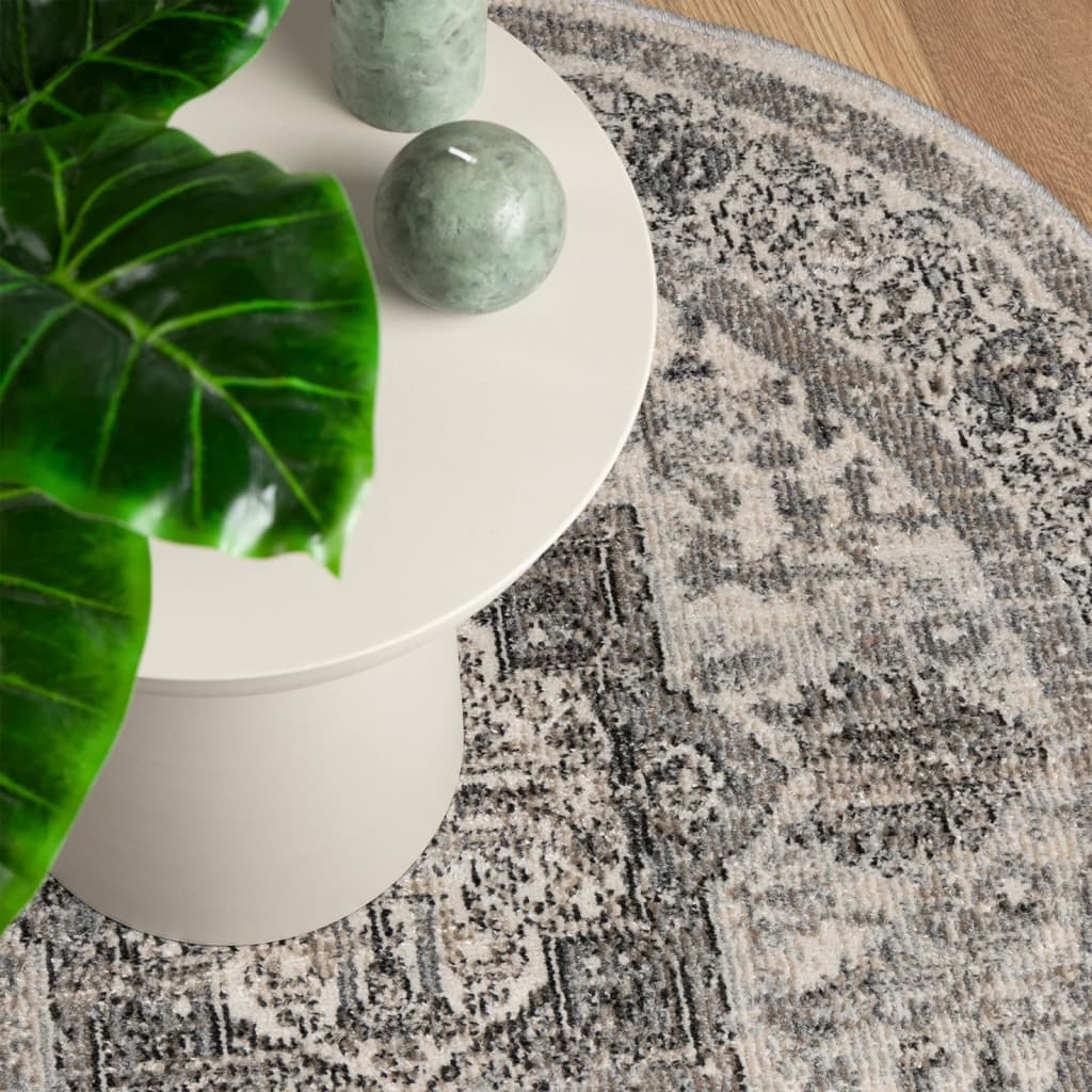 vidaXL Χαλί ARBIZU Vintage Σχέδιο Εσωτ. / Εξωτερ. Χώρου Ø 120 εκ.