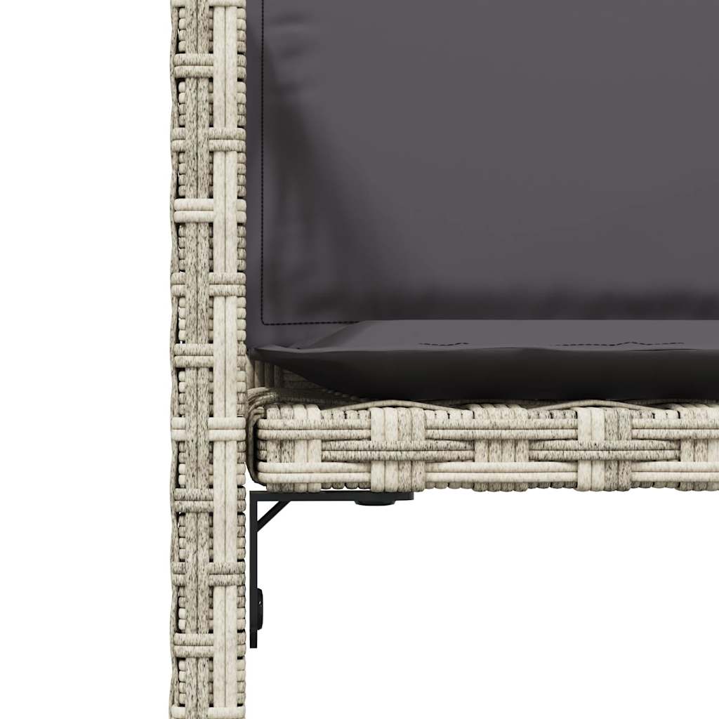 vidaXL Καρέκλες Κήπου 4 τεμ. Αν. Γκρι από Συνθετικό Ρατάν με Μαξιλάρια