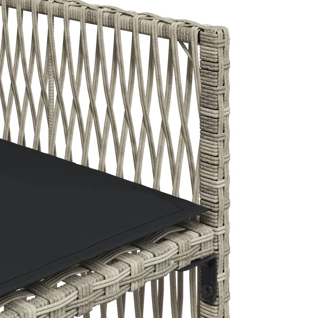 vidaXL Καρέκλες Κήπου 4 τεμ. Αν. Γκρι από Συνθετικό Ρατάν με Μαξιλάρια