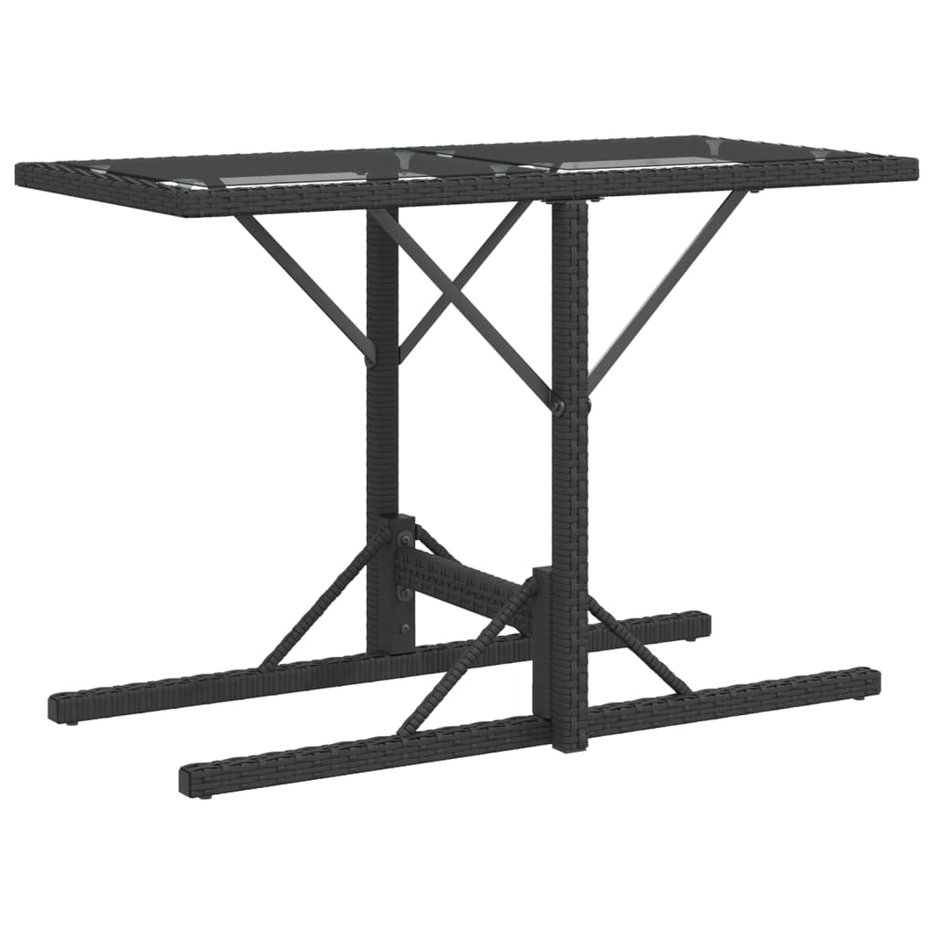 vidaXL Σετ Επίπλων Bistro 3 τεμ. Μαύρο Συνθετ. Ρατάν με Μαξιλάρια