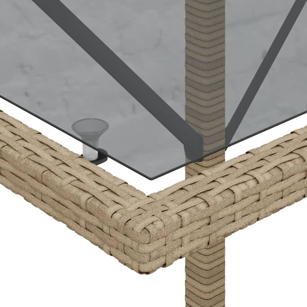 vidaXL Σετ Επίπλων Bistro 3 τεμ. Μπεζ Συνθετικό Ρατάν με Μαξιλάρια