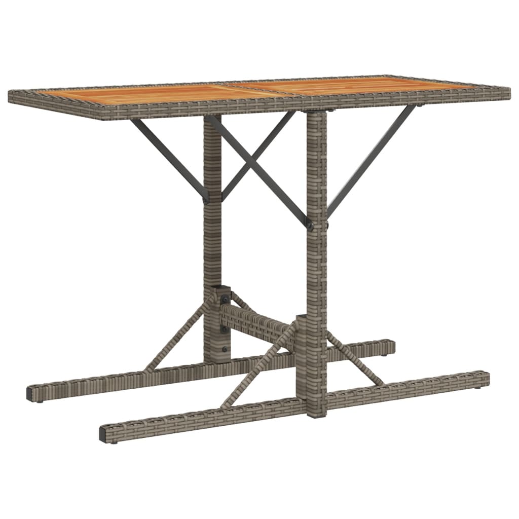 vidaXL Σετ Επίπλων Bistro 3 τεμ Γκρι Συνθετικό Ρατάν με Μαξιλάρια